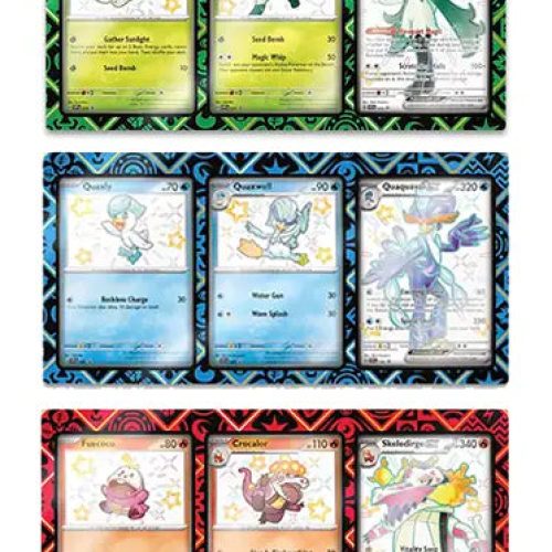 Pokemon TCG: Paldean Fates Promo Cards – 9 Starters