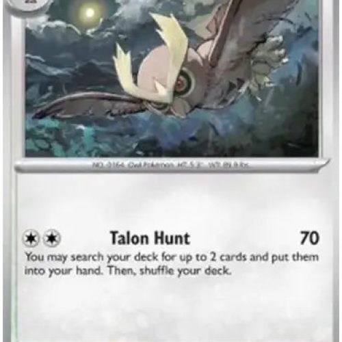 Pokemon TCG: Noctowl TEF 127/162 Holo Card