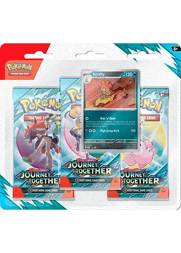 Pokemon TCG: Journey Together - 3-Pack Blister Yanmega/Scrafty - Image 2
