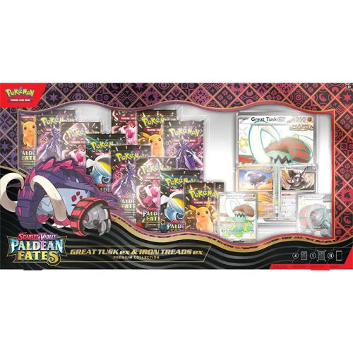 Pokemon TCG: Paldean Fates – Great Tusk Ex & Iron Treads Ex Premium Collection